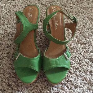 Green Sandal Wedges
